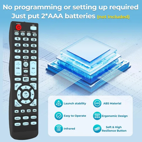 Miniatura 4 de Elemento de control remoto universal TV compatible con todos los elementos LCD LED TV - No requiere programación