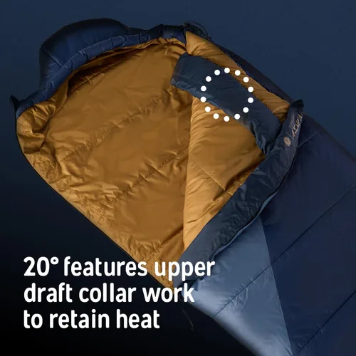 Miniatura 6 de Kelty Cosmic Relleno Sintético 20 Grados - Saco de Dormir para Mochileros – Correas de Compresión, Bolsa de Almacenamiento Incluida