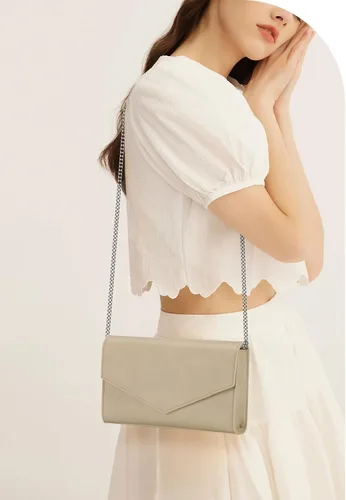 Miniatura 6 de Bolso de mano GM LIKKIE para mujer, bolso tipo sobre de noche, bolso cruzado con solapa de piel sintética PU para el hombro