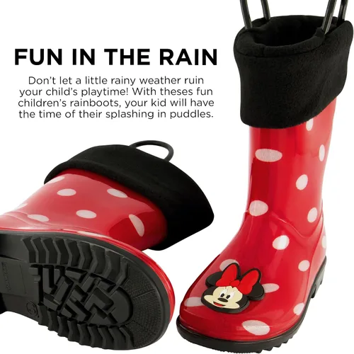 Miniatura 4 de Disney Botas de lluvia para niña con forro suave extraíble para nieve