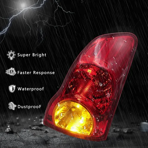 Miniatura 5 de leaptrend Conjunto de luces traseras derechas, lámpara exterior trasera compatible con Toyota Corolla 2009-2010, luz de freno lateral del pasajero