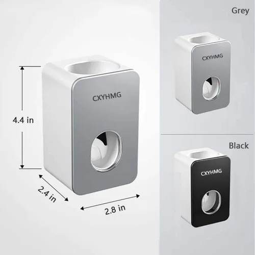 Miniatura 2 de Dispensador de pasta de dientes, 2 piezas dispensador automático exprimidor de pasta de dientes para niños y familia en la ducha, es accesorio
