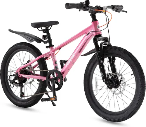 Miniatura 23 de RoyalBaby Bicicleta de montaña para niños y niñas, bicicleta ultraligera de aluminio con ruedas de 20 a 26 pulgadas para niños de 6 a 14 años