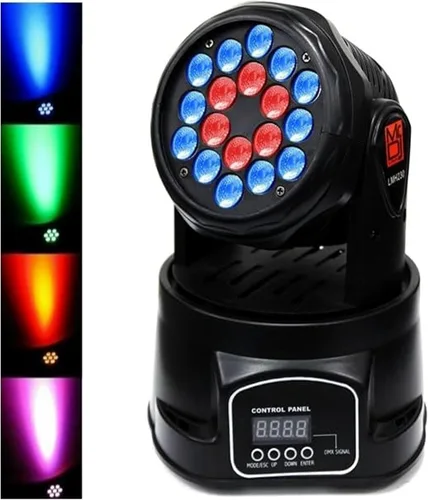 Miniatura 2 de MR DJ USA - LMH230 100W RGBW 18-LED Cabeza móvil DJ Luz
