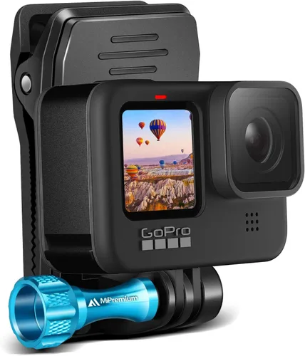 MiPremium Correa de Clip de Montaje para Mochila para GoPro Hero 13 12 11 10 9 8 7 6 5 4 3+ Session Black Silver XIAOYI 4K SJCAM Yi Cámara de Acción