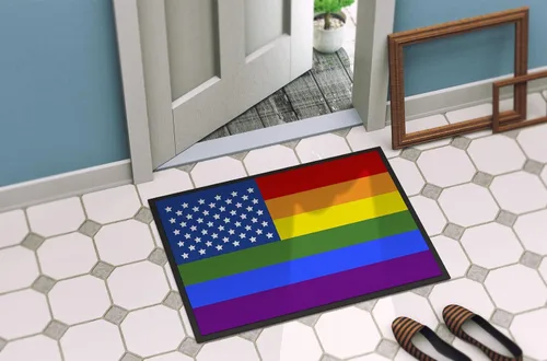 Miniatura 4 de Caroline's Treasures CK8013JMAT - Tapete con orgullo gay de Estados Unidos, 24 x 36 pulgadas, para interiores y exteriores, para entrada