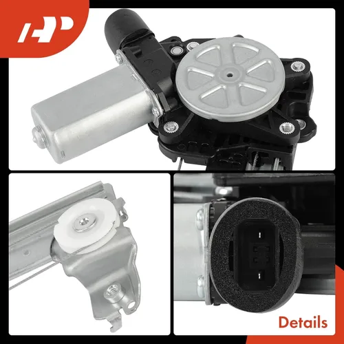 Miniatura 6 de A-Premium Elevalunas eléctrico del lado del pasajero trasero con conjuntos de motor para Honda Accord 2008-2012 (solo Sedán), Crosstour 2012-2014