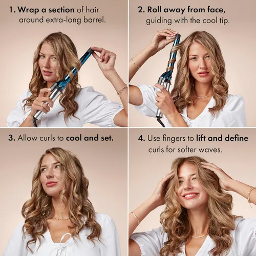 Miniatura 5 de BabylissPRO Nano Titanium Professional Curling Iron with Extended/Long Barrel Perfect for Longer Hair Azul