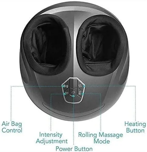 Miniatura 5 de TOEWOE Máquina masajeadora de pies con calor, masaje de tejido profundo, alivio del dolor, vibración y compresión, mejora la circulación sanguínea