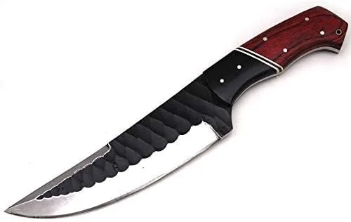 Miniatura 2 de Cuchillo Wild Turkey de hoja fija, acero al carbono, con funda de cuero