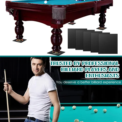 Miniatura 4 de Haull Juego de 50 unidades de nivelador de goma para mesa de billar de 3 pulgadas de diámetro, almohadillas para pies