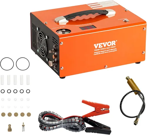 Miniatura 14 de VEVOR Compresor de aire PCP, compresor de pistola de aire PCP portátil de 4500 PSI/30 Mpa, sistema de refrigeración de agua y ventilador integrado
