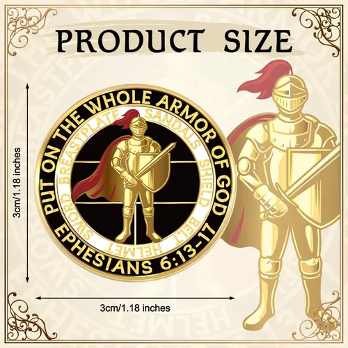 Miniatura 2 de Therwen 16 broches religiosos de oro de 1.18 pulgadas para poner en toda la armadura, broches religiosos cristianos a granel para hombres y mujeres