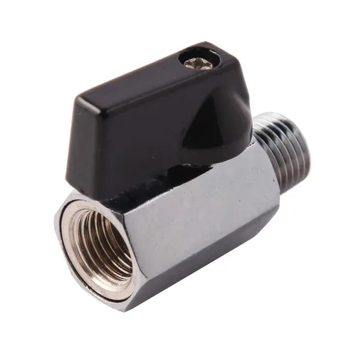 Miniatura 2 de Válvula de bola de latón mini NPT hembra x macho de 1/2