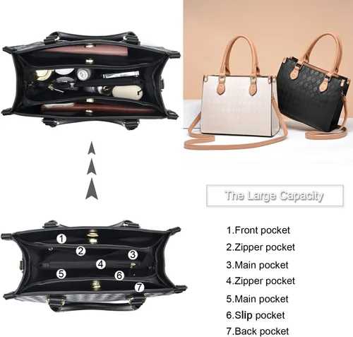 Miniatura 6 de Monederos y bolsos para mujer con asa superior, bolso de mano para mujer, bolso de hombro
