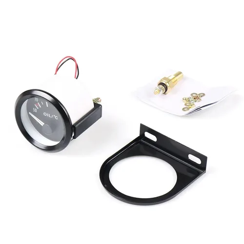 Miniatura 3 de 2" 52mm Universal Car Oil Temp Gauge 50~150 Celsius LED Light Oil Temp Meter with Sensor TT101265