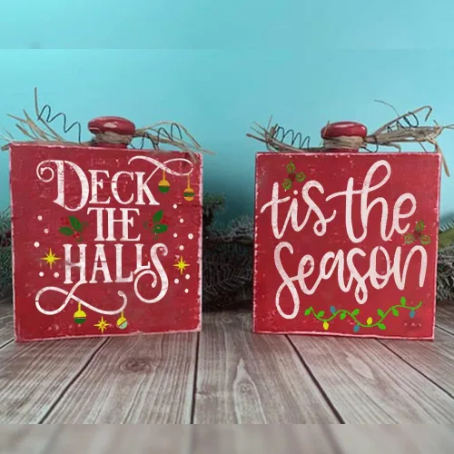 Miniatura 3 de Juego de 9 plantillas navideñas para pintar sobre madera, plantillas artísticas para dibujar, letreros, arte de pared, lienzo, tela, plantillas