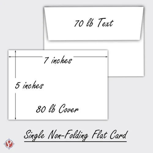 Miniatura 5 de Tarjetas planas y sobres, hechas de cartulina gruesa blanca brillante, 5 x 7 pulgadas (A7), 50 tarjetas y sobres por paquete, no es una tarjeta