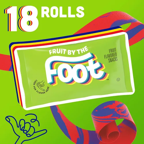 Miniatura 4 de Fruit By The Foot Snacks con sabor a frutas, teñido anudado de bayas y teñido anudado de fresa, paquete familiar, 18 rollos, 13.5 onzas