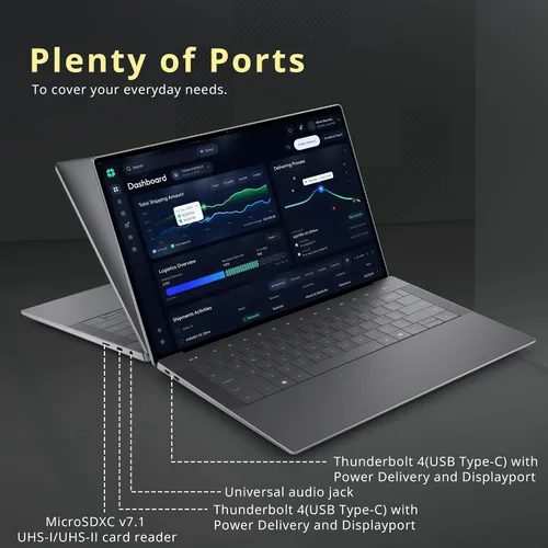 Miniatura 9 de Dell XPS 14 14.5" 3.2K Touchscreen Laptop, Intel Core Ultra 7 255H, 16GB LPDDR5X, 1.5TB Storage (512GB SSD+1TB Docking Station), Backlit Keyboard