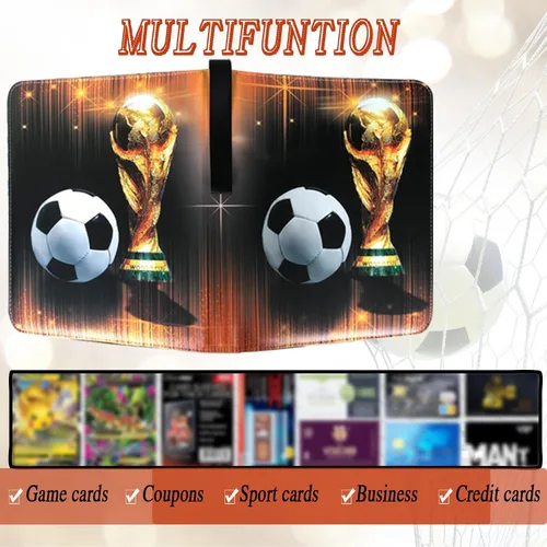 Miniatura 7 de Carpeta de tarjetas coleccionables de 900 bolsillos, soporte para tarjetas de fútbol con 50 fundas extraíbles para 900 tarjetas deportivas, álbum