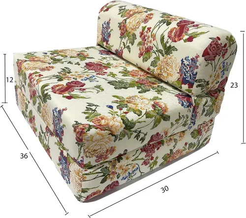 Miniatura 2 de D&D Futon Furniture Cama plegable de espuma, sofá cama portátil de estudio para invitados (rosas grandes, 70 x 36 x 6)