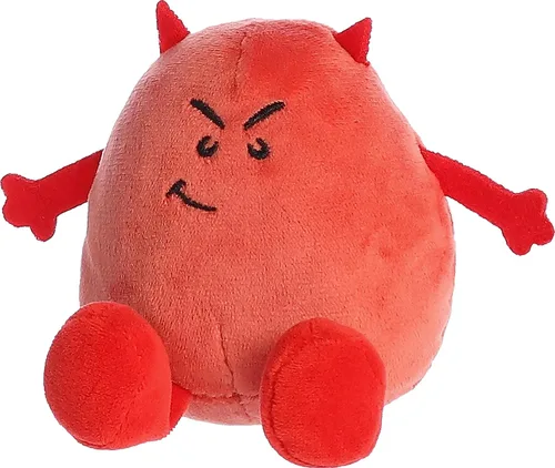 Miniatura 2 de Aurora® Punny Eggspressions™ - Peluche de huevo diabólico - Juego de palabras humorístico - Expresión juguetona - Rojo 3.5 pulgadas