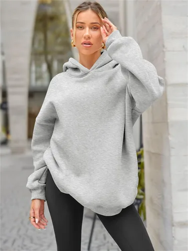 Miniatura 4 de EFAN Sudaderas con capucha de gran tamaño para mujer, sudaderas de forro polar con capucha, suéteres casuales y cómodos, ropa de moda de otoño 2023