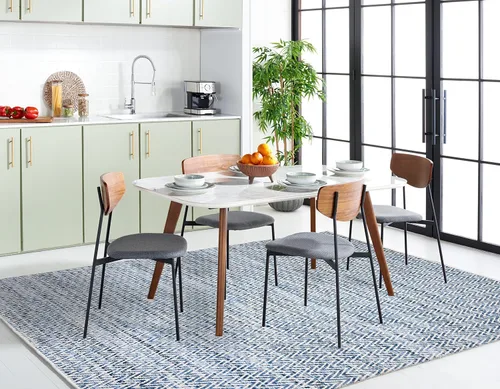 Miniatura 3 de Safavieh Colección Montauk - Alfombra de área de 5 x 8 pies, azul, hecha a mano, ideal para zonas de alto tráfico en sala de estar, dormitorio
