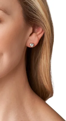 Miniatura 3 de Michael Kors - Aretes de broche para dama, de acero inoxidable, con forma de corazón, con detalles de cristal