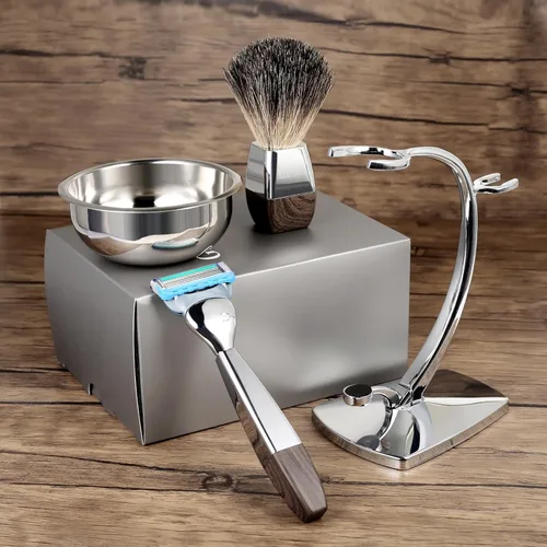 Miniatura 6 de GRUTTI Kit de afeitado para Gillette Fusion 5 - Tazón magnético, soporte y cepillo sintético, compatible con cuchillas de repuesto Fusion5