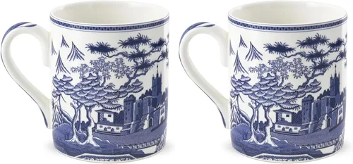 Miniatura 3 de Taza de porcelana Spode Blue Room de 16 onzas, Fábula de Esopo - Ilustración histórica intrincada, Vajilla apta para lavavajillas y microondas