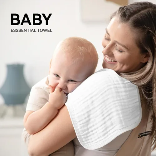 Miniatura 3 de Synrroe Paños para eructos grandes, paños de muselina para bebé, extra absorbentes y suaves, 6 capas de 20 x 10 pulgadas, 100% algodón