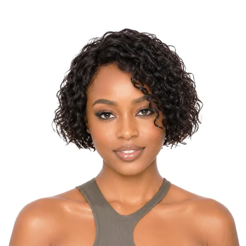 Miniatura 12 de Pelucas de cabello humano rizado profundo, parte lateral, encaje frontal precortado, encaje frontal para usar y llevar, peluca sin pegamento