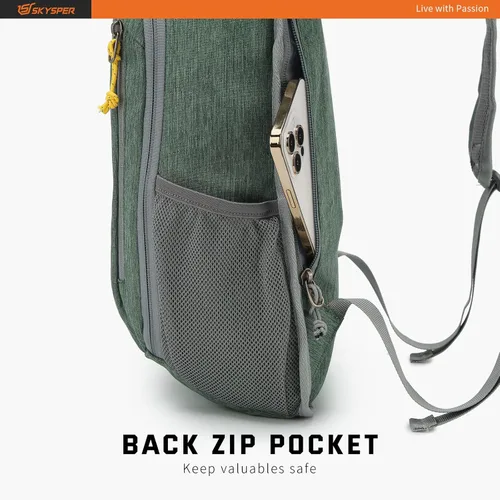Miniatura 7 de SKYSPER Mochila pequeña de senderismo de 10 litros, mochila de viaje ligera y plegable para mujeres y hombres Verde