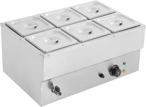 Miniatura 15 de Calentador de sopa de alimentos de 110 V, 4 bandejas, mesa de acero inoxidable de grado alimenticio, encimera comercial, cafetería de bufé, estufa