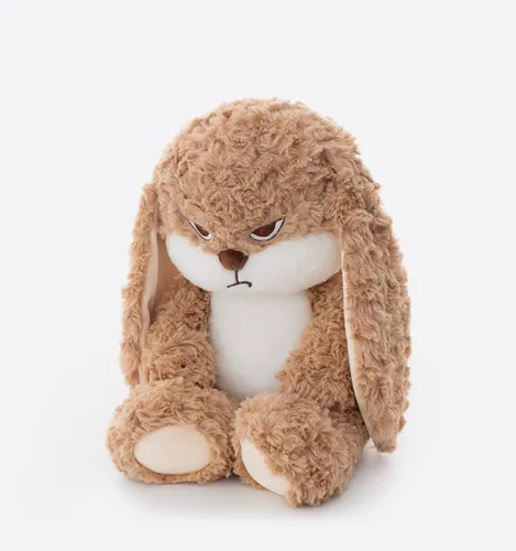 Miniatura 8 de ZEIO Grumpy Bunny - Peluche de conejo de peluche de 15.7 pulgadas con orejas flexibles, juguetes de peluche suaves para abrazar, perfecto para un