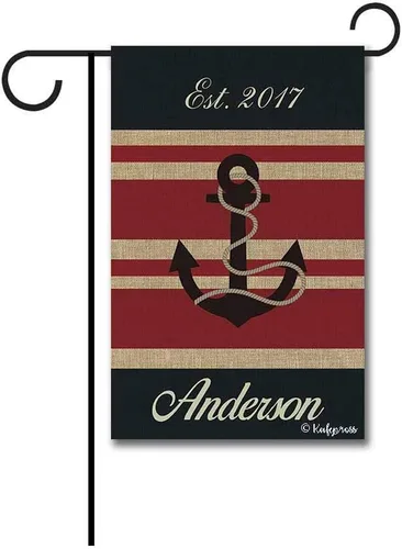 Miniatura 28 de Welcome Style Initial Garden Flag Snowflake Decor Customized Your Last Name 12.5X18 Inch Print Double Sided