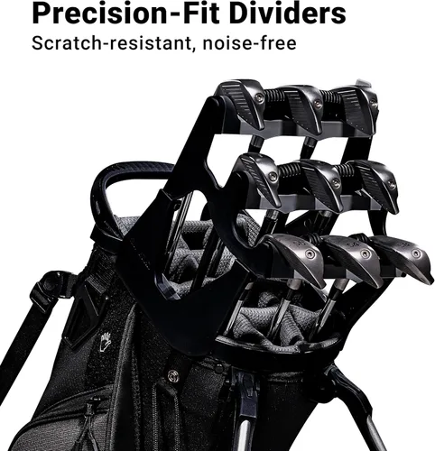 Miniatura 3 de ASK ECHO Golf ST-14 Bolsa híbrida con divisores de longitud completa de 14 vías y clip de putter rápido