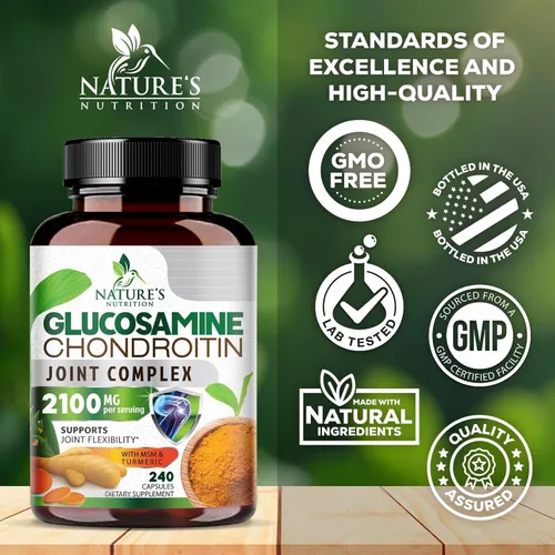 Miniatura 4 de Glucosamina Condroitina MSM 2100mg - 3x Fuerza, suplemento de apoyo articular para la movilidad y comodidad de las articulaciones para hombres