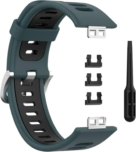 Miniatura 4 de BabyValley Compatible con Huawei Watch Fit Special Edition B39 Smart Watch, correa ajustable de dos tonos de repuesto transpirable para Huawei Watch