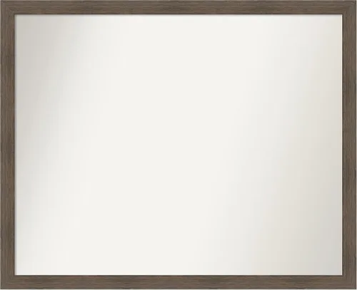 Miniatura 14 de Amanti Art Espejo de pared personalizado no biselado (24 x 27 pulgadas), marco estrecho de nogal chipre - varios tamaños personalizados - Espejo