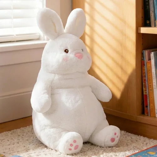 ARELUX Almohada de felpa gigante de conejo de 22 pulgadas, gran animal de peluche para abrazar: suave, cuerpo grande para dormir, almohada esponjosa