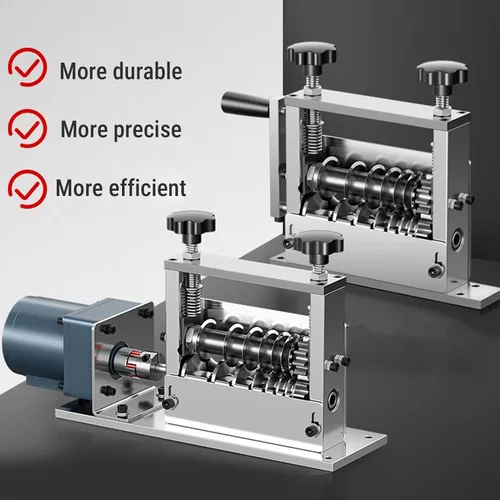 Miniatura 4 de YWBL-WH Pelacables de taladro eléctrico, máquina peladora de cables ajustable de 6 agujeros con rodillos de ranura en V y eyección automática