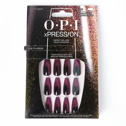 Miniatura 21 de OPI xPRESS/ON Press on Nails Short Round Classic, Long Almond & Coffin Shape Press-On Professional Nail Art Kit Zapatilla de cristal Velvet White