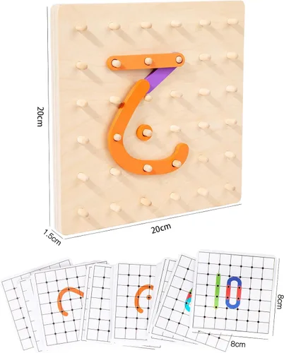 Miniatura 6 de Juguete educativo de madera con letras árabes Ayuda a los niños a cultivar alfabetización de letras árabes, habilidades motoras finas