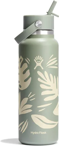 Miniatura 77 de Hydro Flask Botella de agua – Acero inoxidable aislado – Tapa flexible con popote de boca ancha, antiderrames, a prueba de fugas y recargable en 32