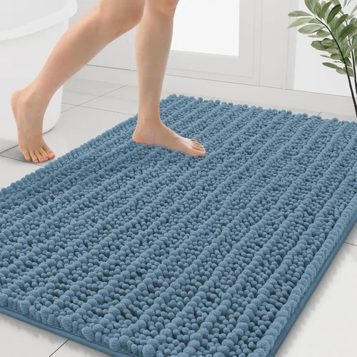 Miniatura 166 de Smiry Alfombras de Baño 24x16 pulgadas, Alfombras de Baño de Chenilla Extra Suaves y Absorbentes, Respaldo de Goma Antideslizante, Lavable a Máquina