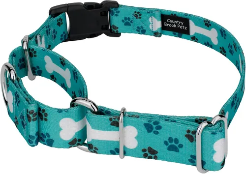Miniatura 3 de Country Brook Petz - Oh My Dog Martingale con hebilla de lujo - Colección Dog's Life con diseños divertidos (5/8 pulgadas, extra pequeña)