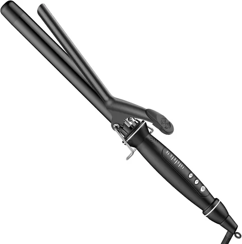 SAOSA Rizador de barril extra largo de 1 pulgada (0.984 in) para cabello largo, varita de turmalina de cerámica con abrazadera, calentamiento rápido